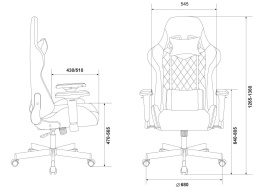 Кресло игровое Zombie VIKING 7 KNIGHT Fabric голубой ткань/эко.кожа с подголов. крестов. металл (VIKING 7 KNIGHT BL)
