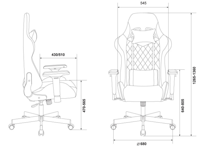 Кресло игровое Zombie VIKING 7 KNIGHT Fabric голубой ткань/эко.кожа с подголов. крестов. металл (VIKING 7 KNIGHT BL)