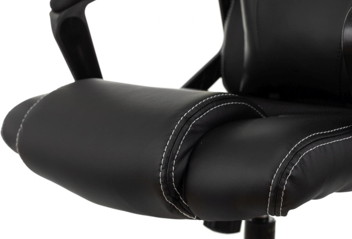 Кресло игровое ZOMBIE Arena, ткань/экокожа, до 120кг, черный (ZOMBIE ARENA BLACK)