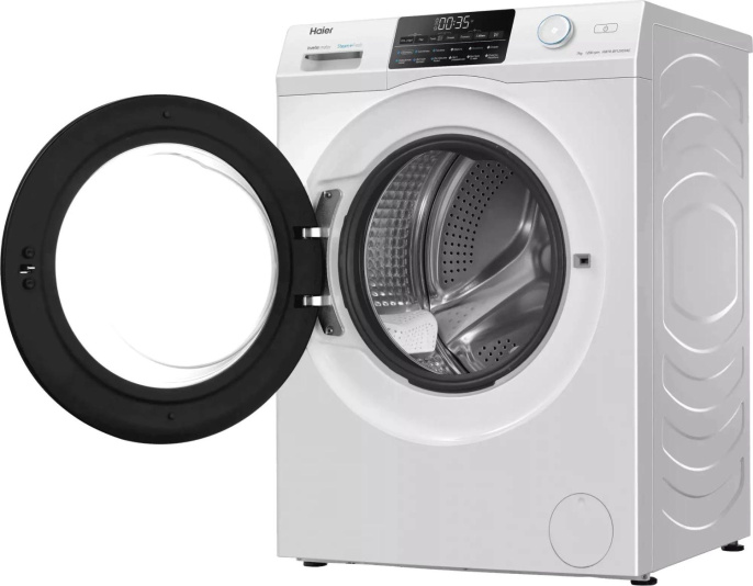 Стиральная машина узкая HAIER HW70-BP12959AE, с фронтальной загрузкой, 7кг, 1200об/мин, с паром, инверторная