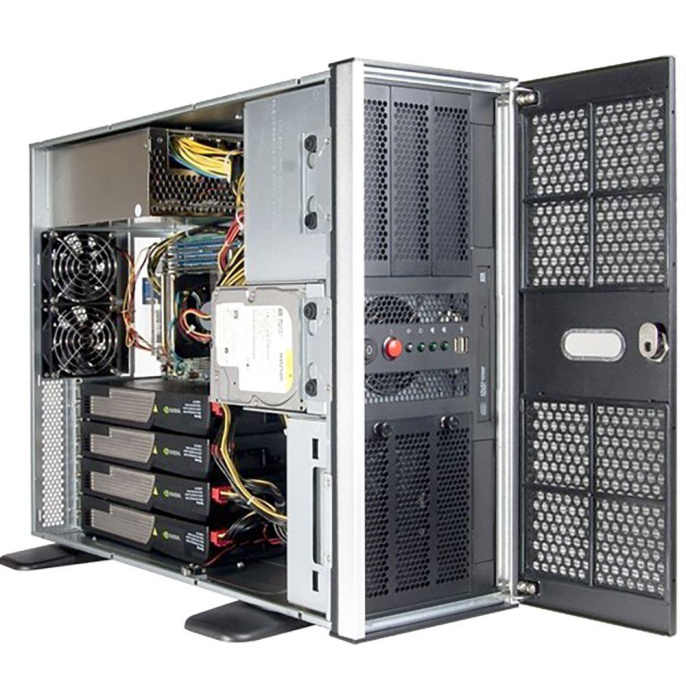 Корпус Chenbro RM41300H12*13729 For Tesla GPU MB 12"x13", 3x5.25"+2x3"
+4 Internal 3.5, 120mm FAN, wo PSU, w/ Front Door