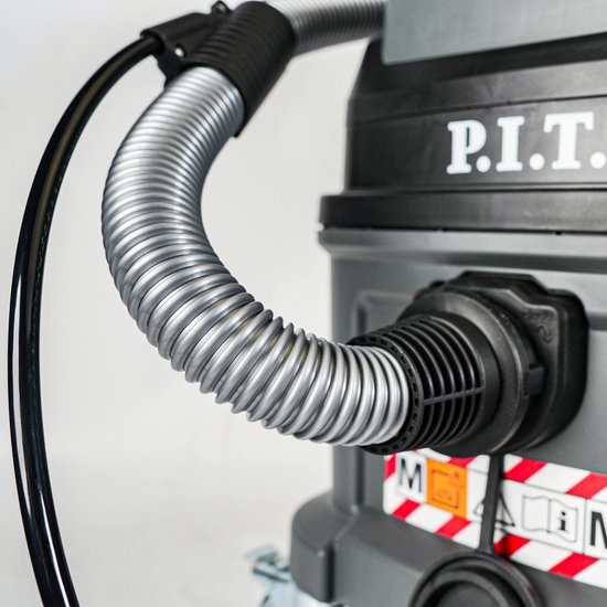 Пылесос P.I.T. PVC40-C (строительный, электрический, 1600Вт, розетка 2кВт, коннектор, 40л, сух/мокр)