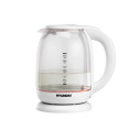 Чайник электрический Hyundai HYK-S3808 1.7л. 2200Вт белый корпус: стекло