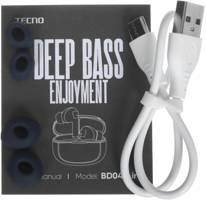 Наушники TECNO Buds 4 Air BD04, Bluetooth, внутриканальные, синий [bd04 air midnight blue]