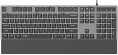 Клавиатура HAFF Gravix KBD-GK150 мембранная, проводная: USB, алюминиевая панель, подставка под запястье, RGB- подсветка, 1.6 м плетеный кабель, цвет: серебристый
