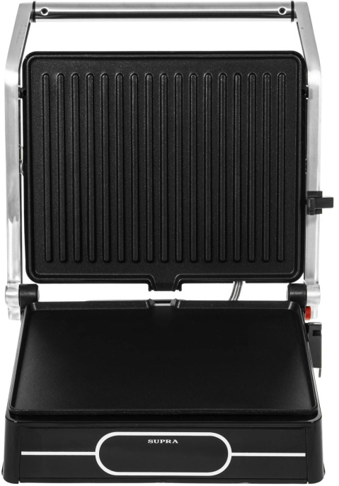Электрогриль Supra GS-7410 2000Вт черный/серебристый