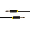 Greenconnect Кабель аудио 0.5m jack 3,5mm/jack 3,5mm черный, желтая окантовка, ультрагибкий, 28 AWG, M/M, Premium GCR-AVC1114-0.5m, экран, стерео
