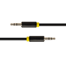 Greenconnect Кабель аудио 0.5m jack 3,5mm/jack 3,5mm черный, желтая окантовка, ультрагибкий, 28 AWG, M/M, Premium GCR-AVC1114-0.5m, экран, стерео