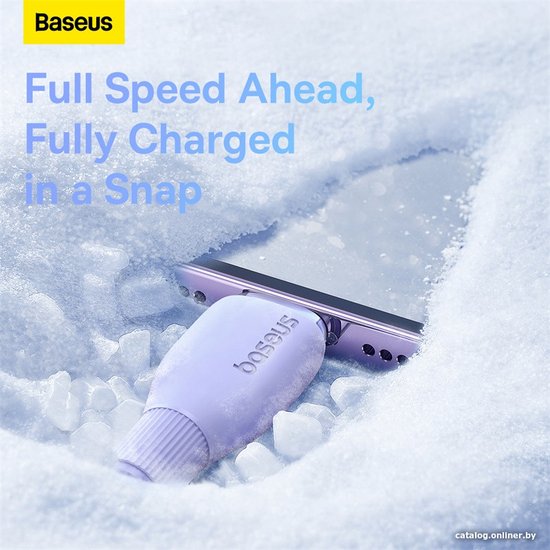 Кабель Baseus P10355700511-00 Pudding Series Fast Charging USB to iP 2.4A 1.2m Nebula Purple передача данных: 480 Мбит/с, поддержка быстрой зарядки