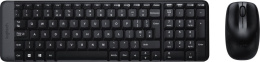 Комплект клавиатура+мышь Logitech MK220, USB, беспроводной, с гравировкой, черный [920-003161]