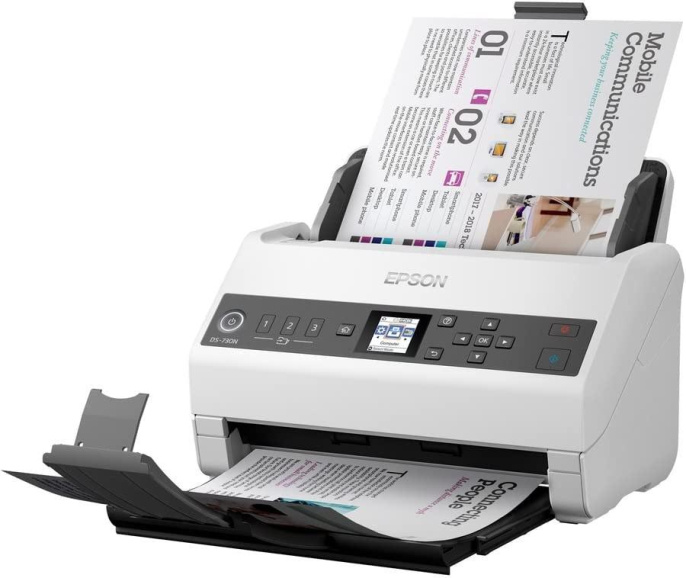 Сканер Epson WorkForce DS-730N белый [b11b259401/b11b259502]