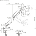 Кронштейн для мониторов Cactus CS-VM-MD-70-BK черный/белый 17"-32" макс.9кг настольный поворот и наклон
