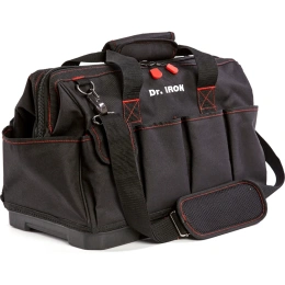 Сумка для инструмента с пластиковым дном с ремнем Dr.IRON 420x235x270 мм DR1025