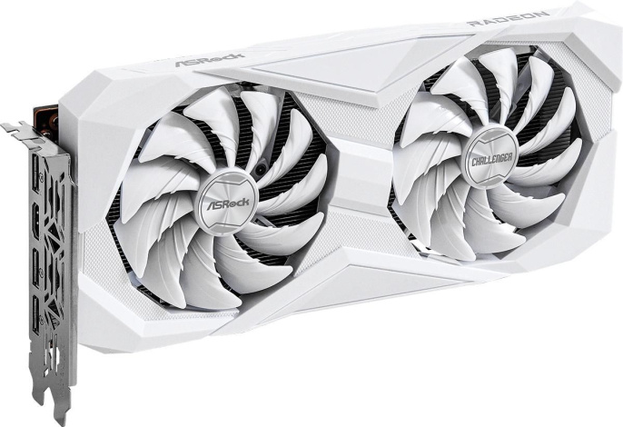 Видеокарта ASRock RX6600 Challenger White 8GB GDDR6 HDMI DPx3 2FAN RTL RX6600 CLW 8G