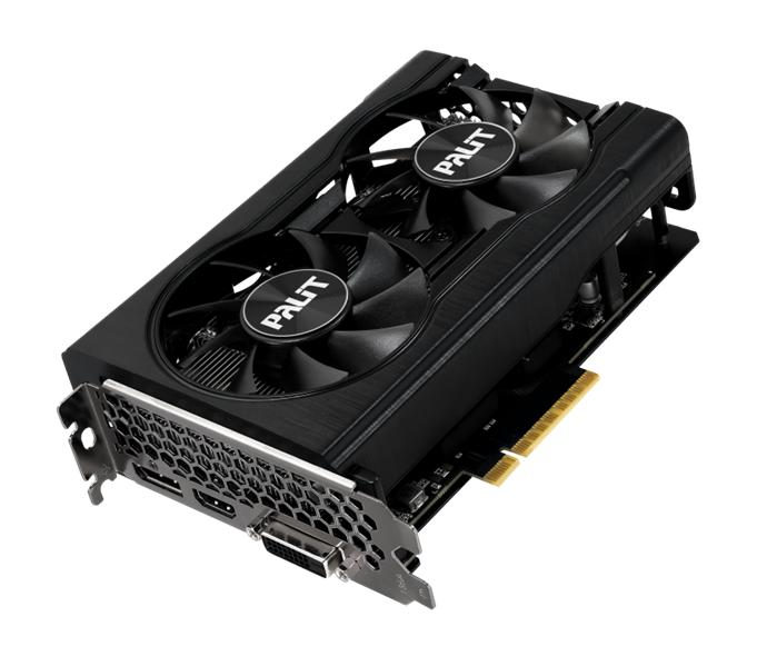 Видеокарта Palit RTX 3050 Dual 8GB GDDR6 NE63050018P1-1070D NVIDIA GeForce RTX 3050, PCI Express 4.0, 8GB GDDR6, 128bit, 1777 MHz, 2560sp, 1хHDMI, 1хDisplayPort, 1хDVI, 115W, 6-pin X1, 2 Slot