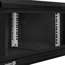 Шкаф телекоммуникационный 19" настенный 4U ExeGate EC-WM-4U.450.G.BLACK 19”, 4U, 600x450x280mm ШхГхВ , передняя дверь закаленное стекло, съемные боковые панели, пыле- и влагозащита IP23, черный RAL 9004 EX300250RUS