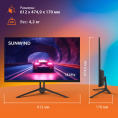 27" Монитор SunWind SUN-M27BA108, 2560x1440, IPS, 144Гц, 3хHDMI, 1хDP, черный