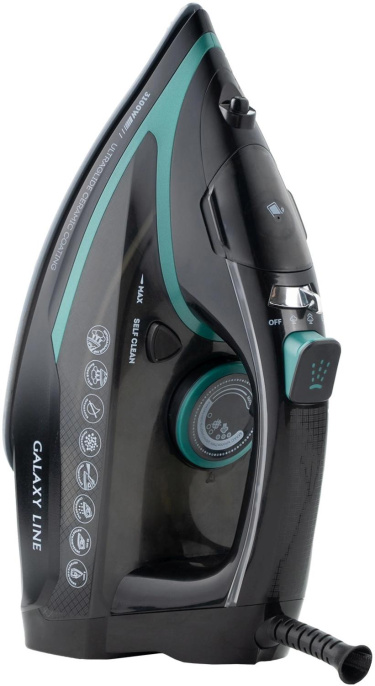 Утюг GALAXY LINE GL 6136, 3100Вт, черный/зеленый [7060161360]