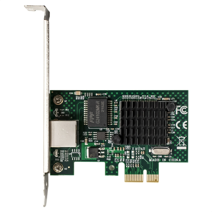 Сетевой адаптер ExeGate EXE-BCM5721 PCI-E x1, порт 1xRJ45, 10/100/1000Mbps, Gigabit Chipset Broadcom BCM5721 EX293451RUS