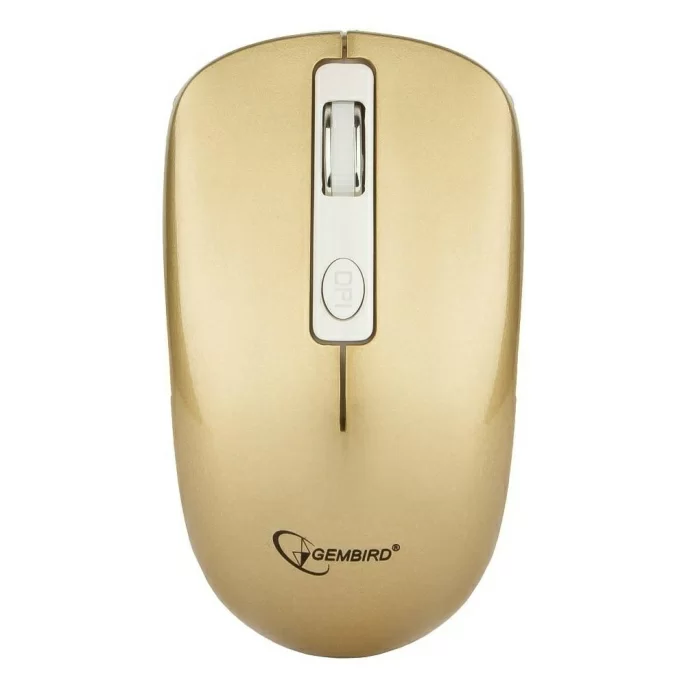 Gembird MUSW-400-G Gold USB { Мышь беспров., 3кн.+колесо-кнопка, 2.4ГГц, 1600 dpi, бесшумный клик}