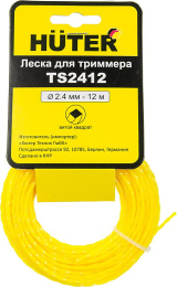 Леска для садовых триммеров Huter TS2412 d 2.4мм L 12м для GGT-800S T /1000S T /1300S T /1500S T 71/2/13