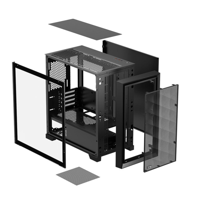 Корпус без блока питания/ Case PCCooler C3D310 BK, Mini-Tower, TG, Mesh, no fans, 2xUSB-A 3.0, mATX, mITX Black