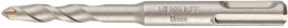 Бур Milwaukee SDS+ Contractor 8x110 (4932471227) (твердосплавный наконечник, с 2 режущими кромками, двухспиральная конструкция)