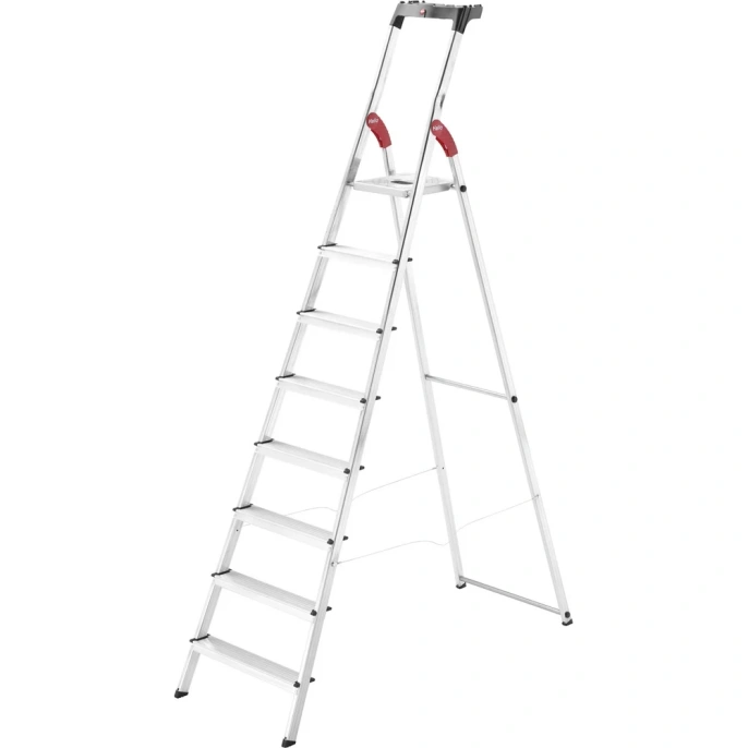 Стремянка Hailo L60 StandartLine 8 ступеней, алюминиевая, с лотком для инструментов 8160-807 8160807