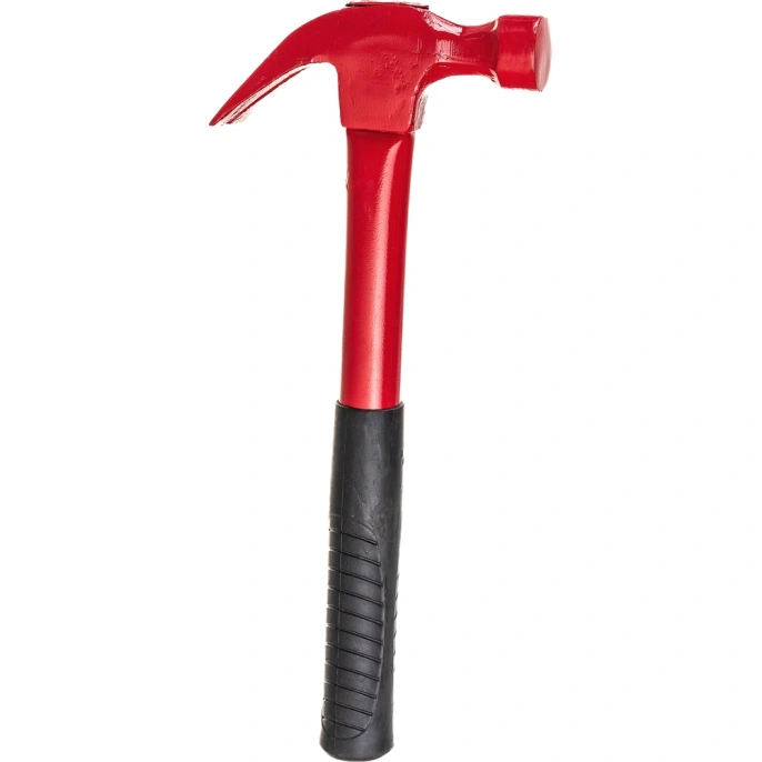 Молоток-гвоздодер LOM металлическая обрезиненная рукоятка, 450 г 2679410