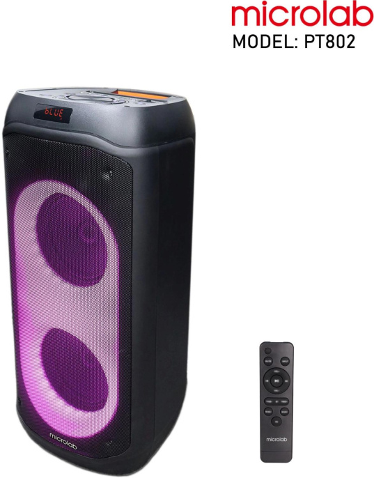 Колонка портативная Microlab PT802, 200Вт, черный