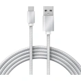 Кабель USB Type-C - USB REXANT 2,4A серебристая нейлоновая оплетка 1 м 18-1884
