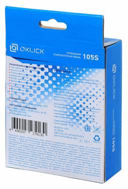 Мышь проводная Oklick 105S, оптическая, USB, 800dpi, черный [400941]