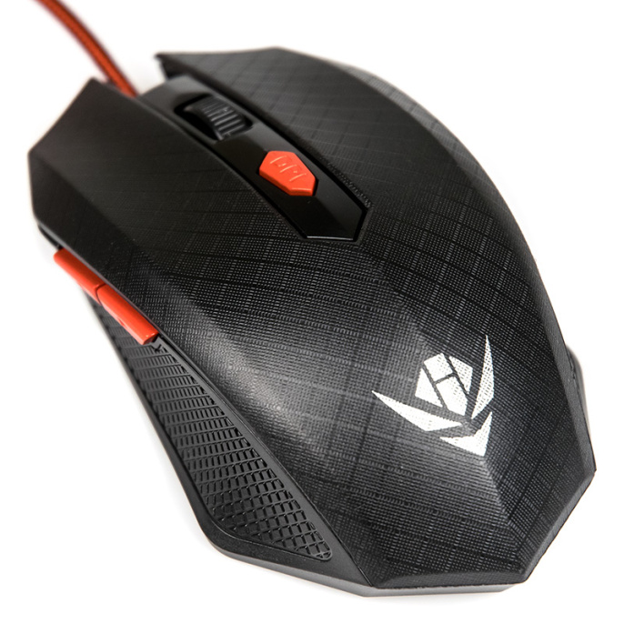 Мышь MOG-08U Nakatomi Gaming mouse - игровая, 6 кнопок ролик прокрутки, USB, черная