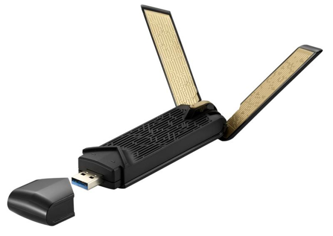адаптер ASUS USB-AX56 // AX56 // 567 + 1201 Mbps USB 3.0 Adapter + antenna