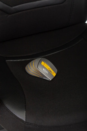 Кресло игровое ZOMBIE 10, ткань/экокожа, до 120кг, черный/красный