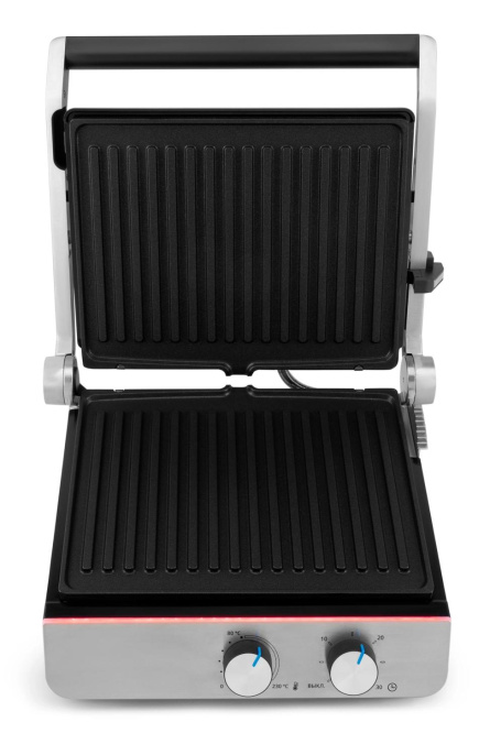 Электрогриль DOMFY Metal DSM-EG502,  черный и серебристый