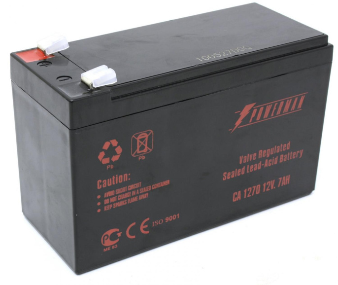 Батарея POWERMAN Battery CA1270, напряжение 12В, емкость 7Ач,макс. ток разряда 105А, макс. ток заряда 2.1А, свинцово-кислотная типа AGM, тип клемм F2, Д/Ш/В 151/65/94, 2.2 кг./ Battery POWERMAN Battery CA1270, voltage 12V, capacity 7Ah, max. discharge cur