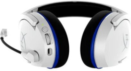 Гарнитура игровая HYPERX Stinger Core Wireless PS5 (CS002-WA),  для компьютера и игровых консолей, мониторные,  радио, белый  / голубой [4p5j1aa]