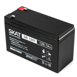 БАСТИОН SKAT SB 1207 АКБ свинцово-кислотная тип AGM 12V 7Ач I зар.2,1 А, ножевые клеммы F1, гарантия - 18 месяцев 2533