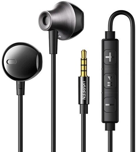 Проводные наушники UGREEN EP106 35755 Wired Earphones 3.5 mm. Цвет: черный