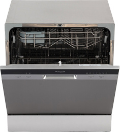 Посудомоечная машина WEISSGAUFF TDW 4006 S, компактная, настольная, 55см, загрузка 8 комплектов, серебристая [425988]