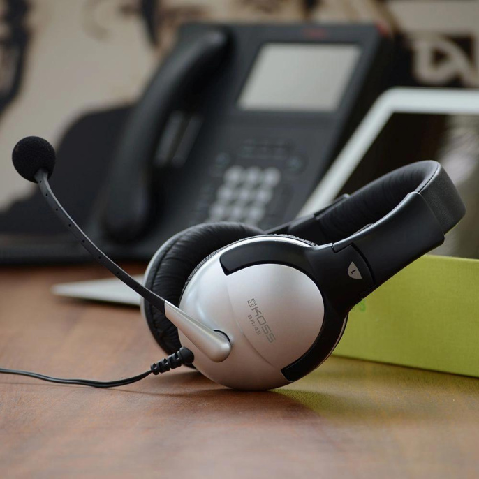 Гарнитура Koss SB45-USB,  для компьютера, мониторные,  проводные, черный  / серебристый [15116464]