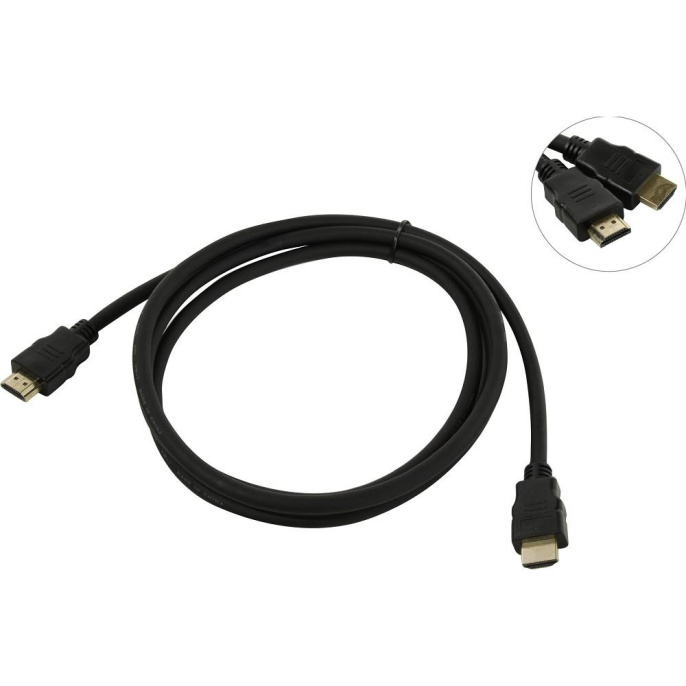 Кабель HDMI ExeGate EX-CC-HDMI2-1.8 (19M/19M, v2.0, 1,8м, 4K UHD, Ethernet, позолоченные контакты) EX287730RUS