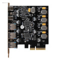 Контроллер ExeGate EXE-313-3A2C 10Gbps (PCI-E x4 v3.0, USB3.2 Gen2 3xType-A + 2xType-C ext., SuperSpeed+ скорость до 10 Гбит/с, ASMedia Chipset ASM3142) EX298301RUS