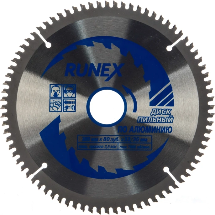 Диск пильный по алюминию (200х32/30 мм; Z80) Runex 553001
