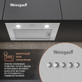 Встраиваемая вытяжка WEISSGAUFF Box 600 PB IX, управление кнопочное, нержавеющая сталь [435137]