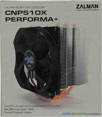 Охладитель ZALMAN CNPS10X Performa(+) (4пин 775/1155/1366/2011/AM2/AM3/FM1 Speedcontr17-36дБ900-2000 об/минCu+Al)