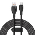 Кабель Baseus P10355703111-01 Pudding Series Fast Charging Cable USB to Type-C 100W 2m Cluster Black сверхбыстрая зарядка, синхронизация данных: USB 2.0, 480 Мбит/с