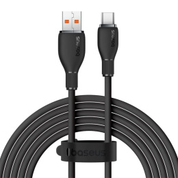 Кабель Baseus P10355703111-01 Pudding Series Fast Charging Cable USB to Type-C 100W 2m Cluster Black сверхбыстрая зарядка, синхронизация данных: USB 2.0, 480 Мбит/с