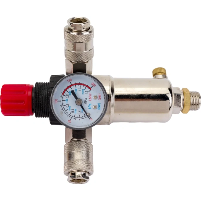 Фильтр PG-3000-03 с регулятором давления и манометром вход-выход быстросъем резьба 3/8" Pegas pneumatic 4509